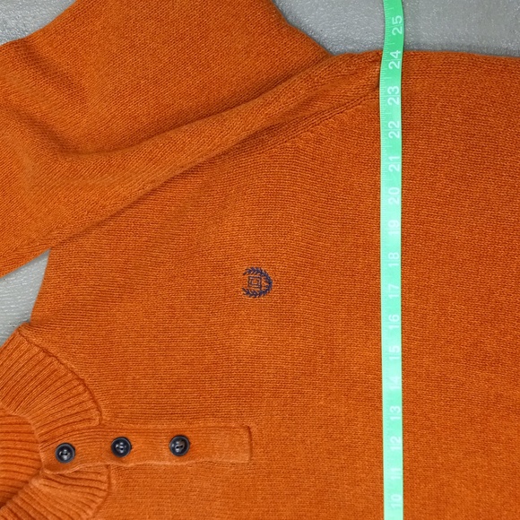 Chaps Burnt Orange 3 Button Fall Sweater - Picture 3 of 8